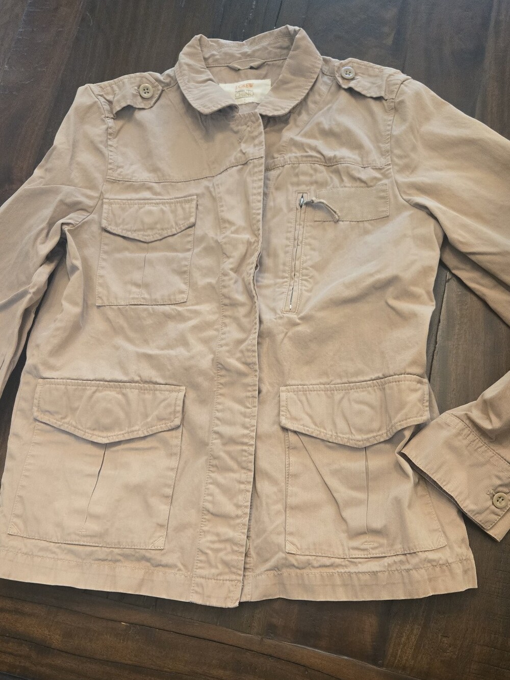 J.Crew Classic Twill Chino field jacket Size Large